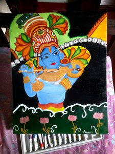 Lord Krishna Acrylic Painting