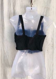 Chic Black Corset Style Crop Top