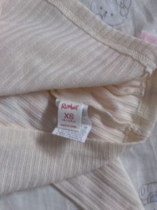 Cream Off-Shoulder Ribbed Top with Pink Laces