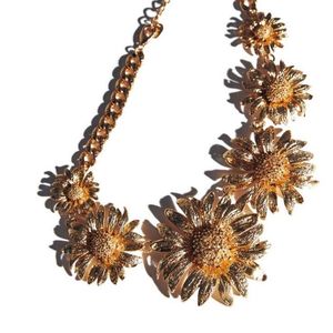 Limited Edition Zara Metallic Floral Necklace