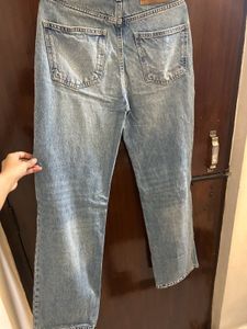 ZARA Light Wash Wide Leg Jeans