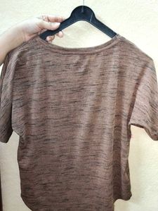 Brown crop top
