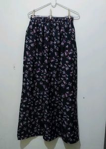 Purys Black Flora print Maxi Skirt