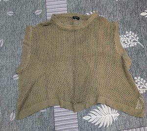 Chic Knitted Mesh Sleeveless Top