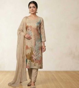 BEAUTIFUL STICHED KURTA, BOTTOM AND DUPPTA SET