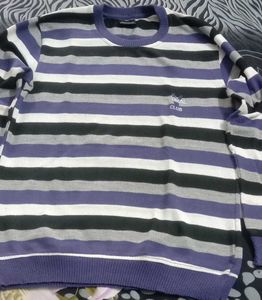 girls Striped Pullover Sweater