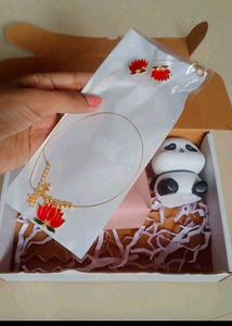 Lotus Necklace &amp; Earring Set