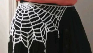 Crochet spider web waist band