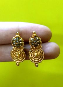 Gold Tone Ethnic Earrings