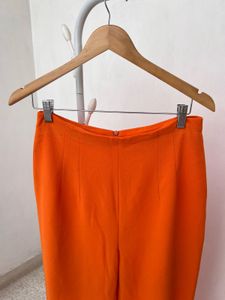 Bright Orange Wide Leg Pants