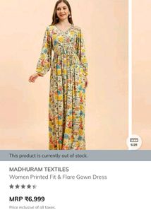 Women's Floral Print Gown Dress