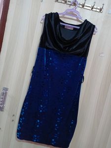 Blue Midi Dress (Velvet)