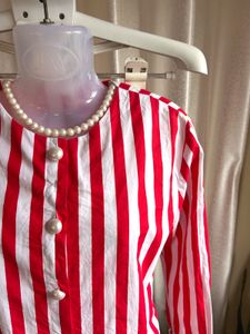 Imported red stripped shirt