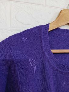 Purple Knit Sweater