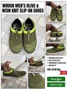 Wrogn Olive Green Slip-On Shoes