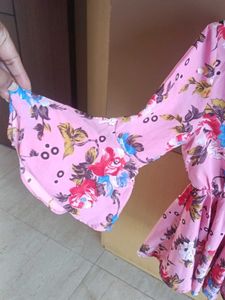 Price Dropped !! Branded Pink Floral Wrap Top
