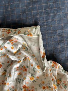Floral Maxi Skirt zipper on the side