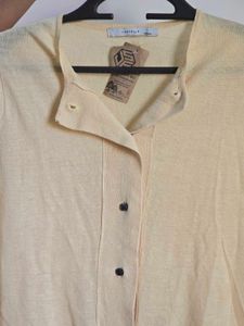 Soft cream Button-Up Cardigan