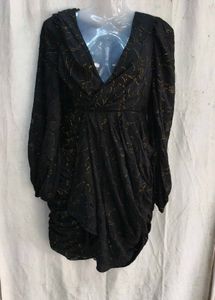 78209. Chic Black Embellished Mini Dress