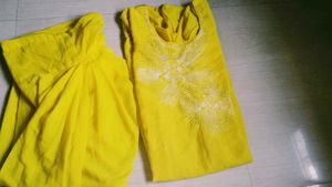 🎊Yellow Embellished Kurta set