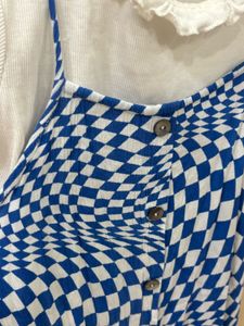 Blue &amp; White Checkered Dress