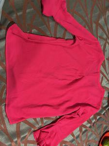 Vibrant Pink Bell Sleeve Top