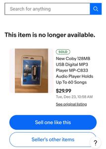 Coby imported MP3 player
