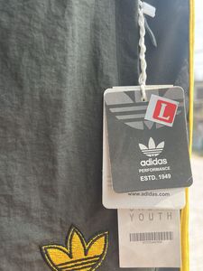 Adidas Track Pants Black Yellow Stripes