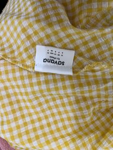 Yellow Gingham Halter Dress