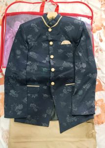 Men's Teal Floral Nehru Jacket