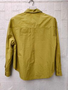 Korean Pintrest Classic Yellow Button-Up Shirt