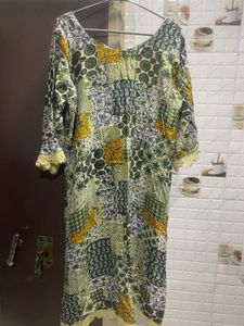 Patchwork Print Kurti