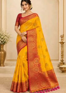 Beautiful Yellow &amp; Red blaton with stone