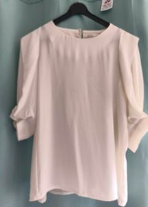 Elegant White top blouse Korean chic