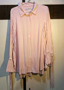 Imported bow Striped Shirt