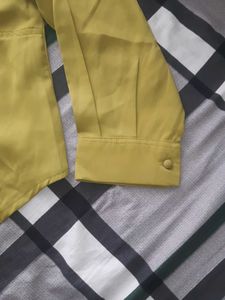 Elegant Satin Blouse - Mustard &amp; Burgundy