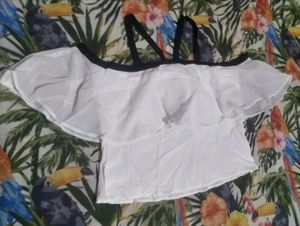 Chic Off-Shoulder White Blouse