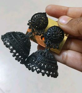 Black metal Jhumka ✨🖤( pack of 2)