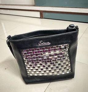 Esbeda Rare Stylish Black&Silver Handbag