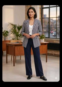 Chic Striped Blazer