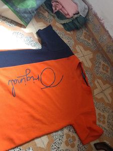 Orange &amp; Navy Colorblock T-Shirt