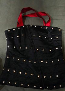 Stylish Black Embellished Top