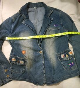 No Tag/Streachable Rugged Denim Blazer/Jacket