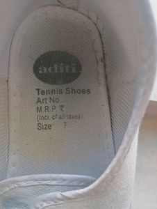 Aditi white canvas sneakers