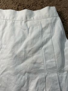 White Pleated Mini Skirt