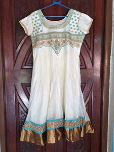 White Anarkali Top in XXL