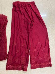 Premium Lucknowi chikan kurta set 3 piece