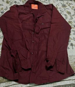 Men's Maroon Full Sleeve Shirt