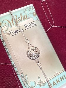 Elegant Silver Rakhi Bracelet