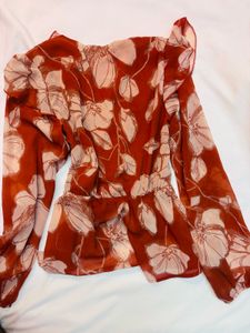 Floral Ruffle Blouse